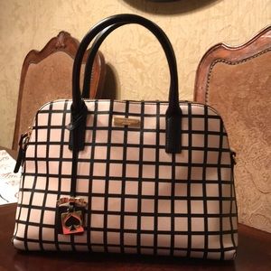 KATE SPADE Window Pane Black and white Purse